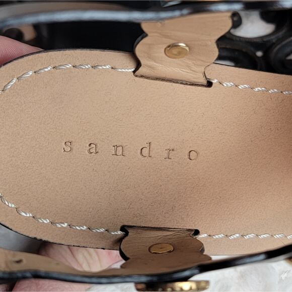 NIB Sandro Susie Gladiator Sandals in Black, Sz 38 / US 7 - Picture 10 of 12